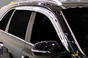 Дефлекторы на окна хромированные Kyoungdong KIA Sorento Prime 2015-2019 ― Auto-Clover