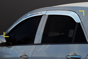 Дефлекторы на окна хромированные Kyoungdong KIA Picanto 2012-2016 ― Auto-Clover
