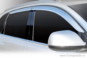 Дефлекторы на окна хромированные Audi Q5 2008-2017 ― Auto-Clover