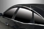 Дефлекторы на окна с хромированным молдингом (6 элементов) Autoclover Hyundai Grandeur HG 2011-2019