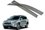 Дефлекторы на окна с хромированным молдингом (длинная база) OEM-Tuning Toyota RAV4 2006-2012