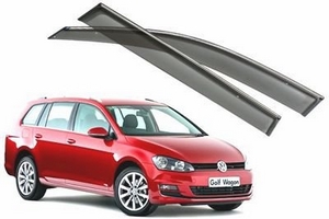 Дефлекторы на окна с хромированным молдингом OEM-Tuning Volkswagen Golf VII 2013-2019 ― Auto-Clover