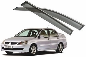 Дефлекторы на окна с хромированным молдингом OEM-Tuning Mitsubishi Lancer IX 2003-2007 ― Auto-Clover