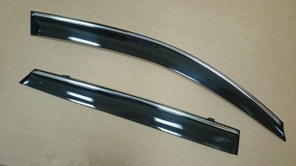 Дефлекторы на окна с хромированным молдингом OEM-Tuning Hyundai Solaris 2011-2017 no.15427