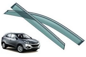 Дефлекторы на окна с хромированным молдингом OEM-Tuning Hyundai ix35 2009-2015 ― Auto-Clover