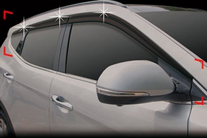 Дефлекторы на окна тонированные (6 элементов) Autoclover Hyundai Santa Fe 2012-2018 ― Auto-Clover
