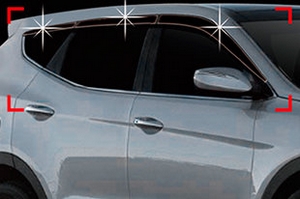 Дефлекторы на окна тонированные (6 элементов) Autoclover Hyundai Santa Fe 2012-2018 ― Auto-Clover