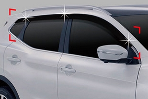 Дефлекторы на окна тонированные (6 элементов) Autoclover Nissan Qashqai 2014-2019 ― Auto-Clover
