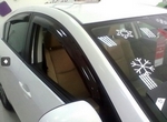 Дефлекторы на окна тонированные SIM Mazda 3 II 2009-2013