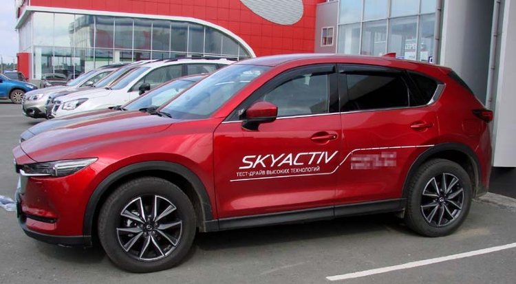Дефлекторы на окна тонированные SIM Mazda CX-5 2017-2019 no.5039