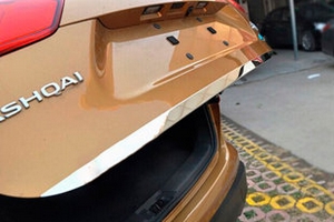 Хромированная накладка на кромку багажника OEM-Tuning Nissan Qashqai 2014-2019 ― Auto-Clover