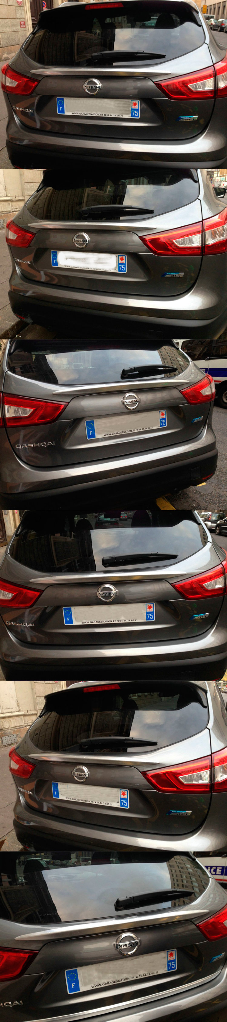 Хромированная накладка на крышку багажника над номером OEM-Tuning Nissan Qashqai 2014-2019 no.9321