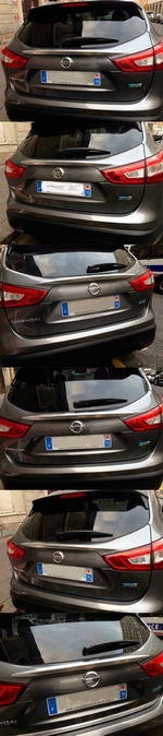 Хромированная накладка на крышку багажника над номером OEM-Tuning Nissan Qashqai 2014-2019