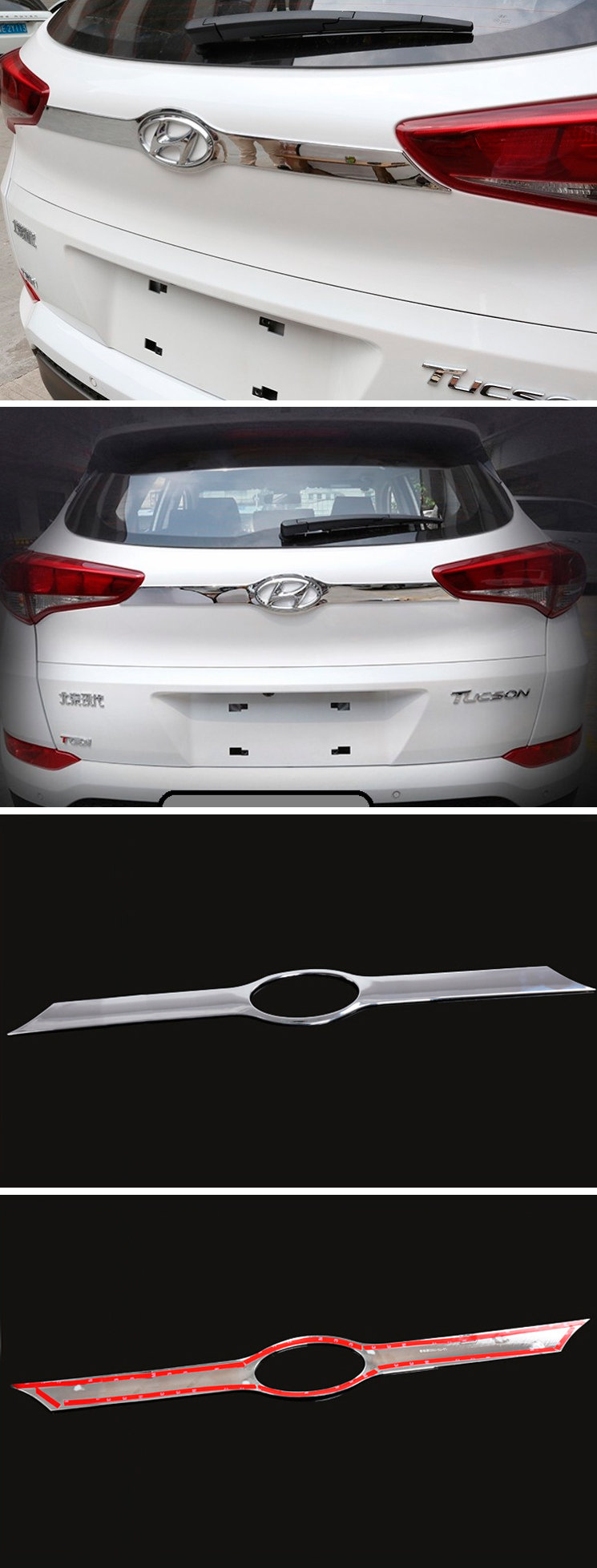 Хромированная накладка на крышку багажника OEM-Tuning Hyundai Tucson 2015-2019 no.10984