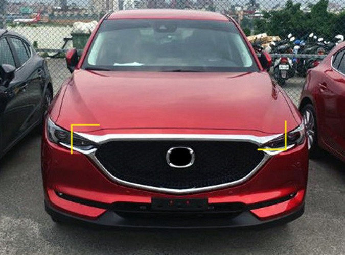 Хромированная накладка на верхнюю часть решетки радиатора OEM-Tuning Mazda CX-5 2017-2019 no.1908