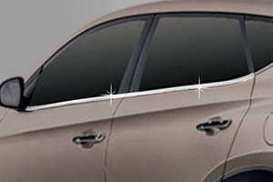 Хромированные молдинги на окна дверей (низ) Autoclover Hyundai Tucson 2015-2019 ― Auto-Clover
