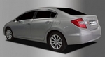 Хромированные молдинги на окна дверей (низ) Autoclover Honda Civic IX 2012-2019