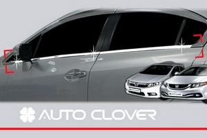 Хромированные молдинги на окна дверей (низ) Autoclover Honda Civic IX 2012-2019 ― Auto-Clover