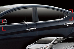Хромированные молдинги на окна дверей (низ) Autoclover Hyundai Elantra 2010-2015 ― Auto-Clover