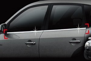 Хромированные молдинги на окна дверей (низ) Autoclover Hyundai Tucson 2004-2009 ― Auto-Clover