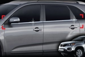 Хромированные молдинги на окна дверей (низ) Autoclover KIA Sorento 2009-2012 ― Auto-Clover