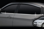 Хромированные молдинги на окна дверей (низ) Autoclover Hyundai Solaris 2011-2017