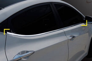 Хромированные молдинги на окна дверей (низ) Kyoungdong Hyundai Elantra 2010-2015 ― Auto-Clover
