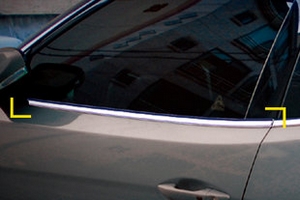 Хромированные молдинги на окна дверей (низ) Kyoungdong Hyundai Veloster 2011-2019 ― Auto-Clover