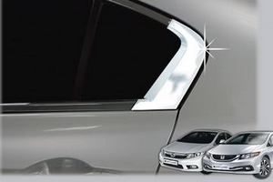 Хромированные молдинги на окна дверей (тип С) Autoclover Honda Civic IX 2012-2019 ― Auto-Clover