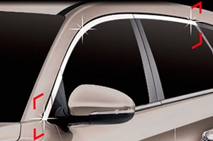 Хромированные молдинги на окна дверей (верх) Autoclover Hyundai Tucson 2015-2019 ― Auto-Clover