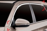 Хромированные молдинги на окна дверей (верх) Autoclover Hyundai Tucson 2015-2019