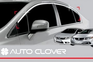 Хромированные молдинги на окна дверей (верх) Autoclover Honda Civic IX 2012-2019 ― Auto-Clover