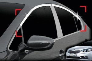 Хромированные молдинги на окна дверей (верх) Autoclover KIA Cerato 2013-2018 ― Auto-Clover