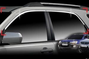 Хромированные молдинги на окна дверей (верх) Autoclover KIA Sportage 2004-2009 ― Auto-Clover