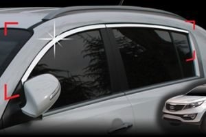Хромированные молдинги на окна дверей (верх) Autoclover KIA Sportage 2010-2015 ― Auto-Clover