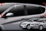 Хромированные молдинги на окна дверей (верх) Autoclover Hyundai Solaris 2011-2017