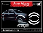Хромированные накладки на арки колес (4 элемента) Autoclover Hyundai Sonata 2004-2010