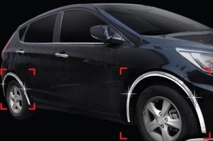 Хромированные накладки на арки колес Autoclover Hyundai Solaris 2011-2017 ― Auto-Clover
