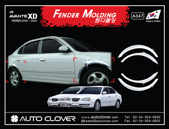 Хромированные накладки на арки колес Autoclover Hyundai Elantra 2000-2005 ТагАЗ no.16930