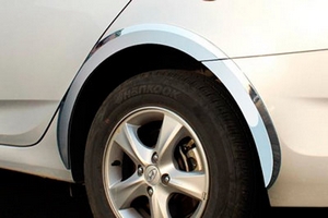 Хромированные накладки на арки колес Kyoungdong Hyundai Solaris 2011-2017 ― Auto-Clover