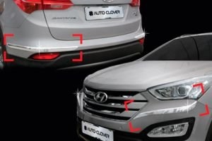 Хромированные накладки на бампер Autoclover Hyundai Santa Fe 2012-2018 ― Auto-Clover