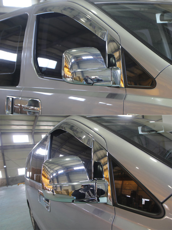 Хромированные накладки на крепления зеркал Autoclover Hyundai Grand Starex (H-1) 2007-2019 no.17318