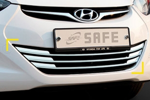Хромированные накладки на нижнюю решетку радиатора Kyoungdong Hyundai Elantra 2010-2015 ― Auto-Clover