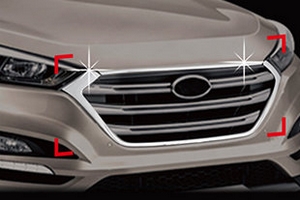 Хромированные накладки на окантовку решетки радиатора Autoclover Hyundai Tucson 2015-2019 ― Auto-Clover