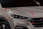Хромированные накладки на передние фары Autoclover Hyundai Tucson 2015-2019