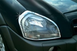 Хромированные накладки на передние фары Autoclover Hyundai Tucson 2004-2009 ― Auto-Clover