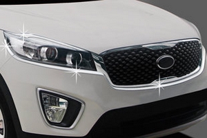 Хромированные накладки на передние фары Autoclover KIA Sorento Prime 2015-2019 ― Auto-Clover