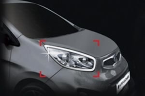 Хромированные накладки на передние фары Autoclover KIA Picanto 2012-2016 ― Auto-Clover