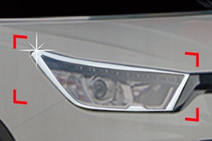 Хромированные накладки на передние фары Autoclover SsangYong Tivoli 2015-2019 ― Auto-Clover