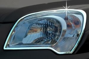 Хромированные накладки на передние фары Autoclover KIA Sportage 2004-2009 ― Auto-Clover